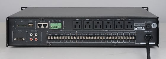 4GB पब्लिक एड्रेस सिस्टम इंटेलिजेंट ब्लैक कंट्रोलर एम्पलीफायर 115V पावर सप्लाई