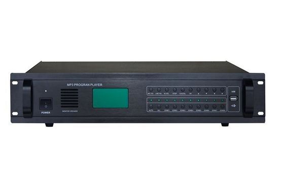 4GB पब्लिक एड्रेस सिस्टम इंटेलिजेंट ब्लैक कंट्रोलर एम्पलीफायर 115V पावर सप्लाई