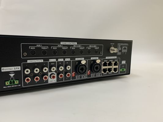 6 * 120W ऑडियो मैट्रिक्स एम्पलीफायर 6 चैनल पा सिस्टम सेट 70dB S/N अनुपात