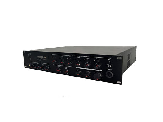 6 जोन 350W PA सिस्टम एम्पलीफायर मिक्सर एम्प सपोर्ट 8 रिमोट कॉलिंग स्टेशन