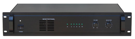 100V 70V 10 चैनल PA सिस्टम एम्पलीफायर मॉनिटर पैनल 65dB SPL आउटपुट